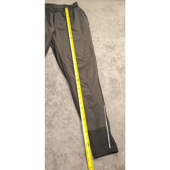 Lululemon Sz M Hybrid Pants Men’s Black Shine 4-Way Stretch Lycra Running Ca15 - Picture 2 of 8